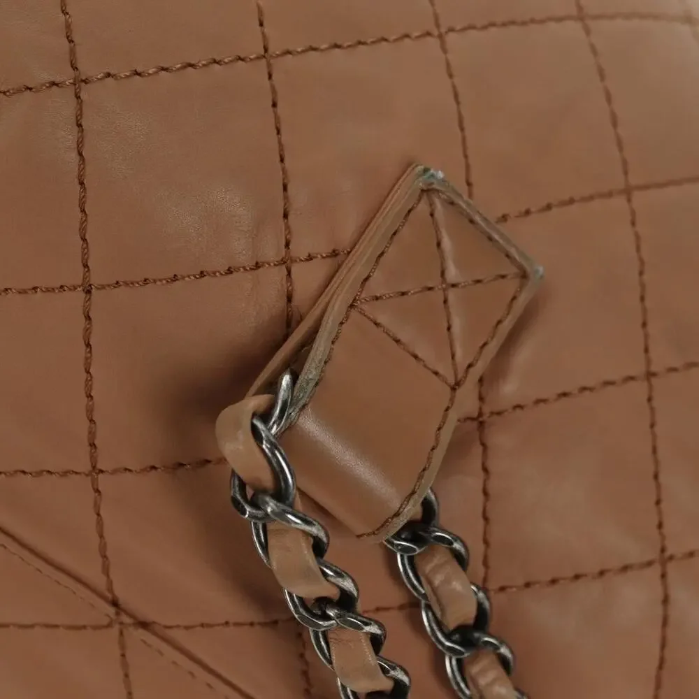 Chanel Matelasse Lambskin Chain Backpack Beige